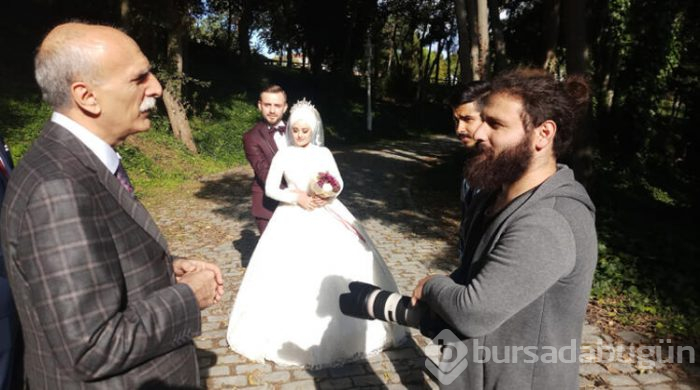Fotoğraf çekimine giden gelin ve damat şok!