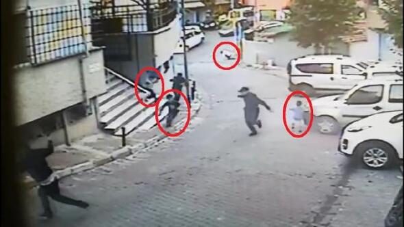 Sokak ortasında çevredeki çocuklara rağmen silahlı çatışma