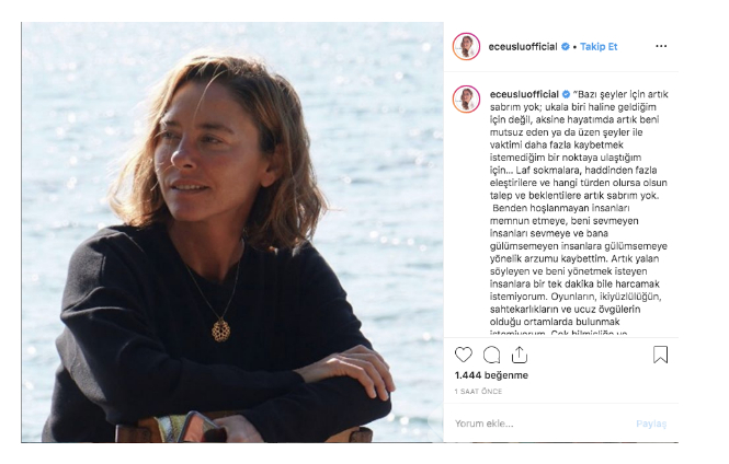 Ece Uslu bikini pozuyla herkesi kendine hayran bıraktı