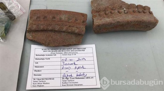 Seramik parçaları bulundu