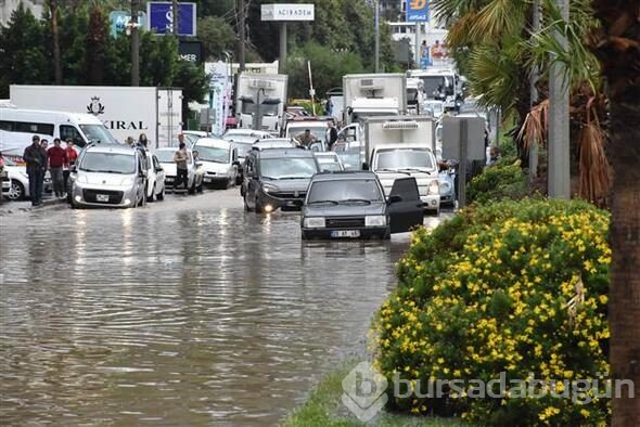 Bodrum'u sağanak vurdu