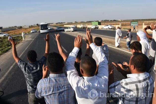 Sınır birliklerine giden askere sevgi gösterisi