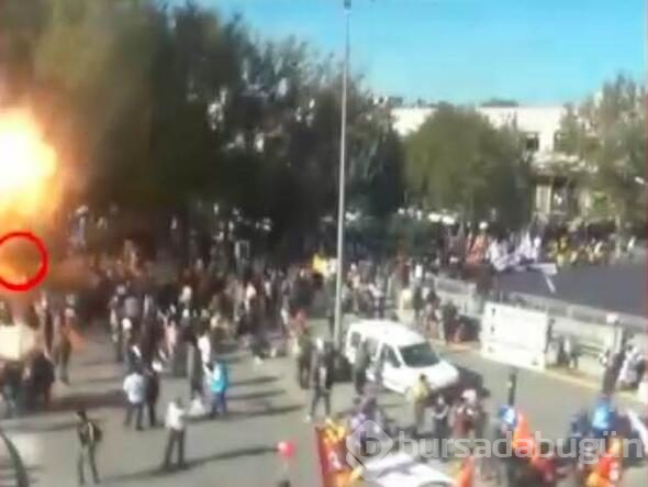 Ankara Garı önündeki terör saldırısının yeni görüntüleri!