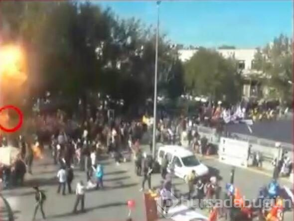 Ankara Garı önündeki terör saldırısının yeni görüntüleri!