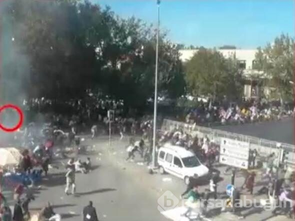 Ankara Garı önündeki terör saldırısının yeni görüntüleri!