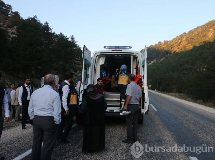 Bolu'da düğün konvoyundaki otomobil yoldan çıktı!