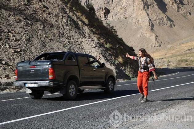 Otostopla çıktığı Türkiye turunu tamamladı