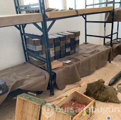 Tel Abyad ilçe merkezinde YPG/PKK'lılara ait çok sayıda silah ve mühimmat ele geçirildi