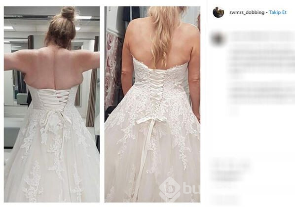 Gelinliğe sığmak için 50 kilo verdi!