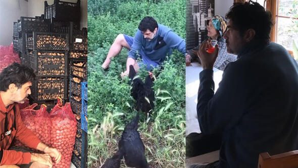 Önce çalıştı, sonra çay keyfi yaptı! 
