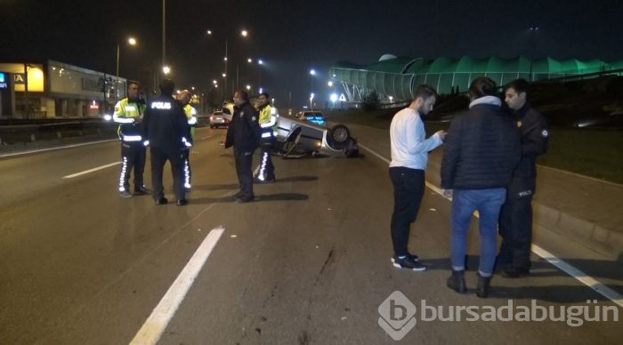Bursa'da kaza yapan sürücü 'babamı çağırmayın' dedi!