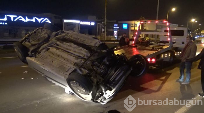 Bursa'da kaza yapan sürücü 'babamı çağırmayın' dedi!