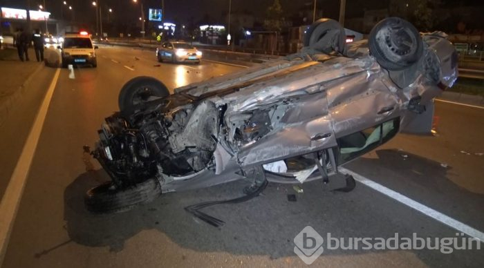 Bursa'da kaza yapan sürücü 'babamı çağırmayın' dedi!