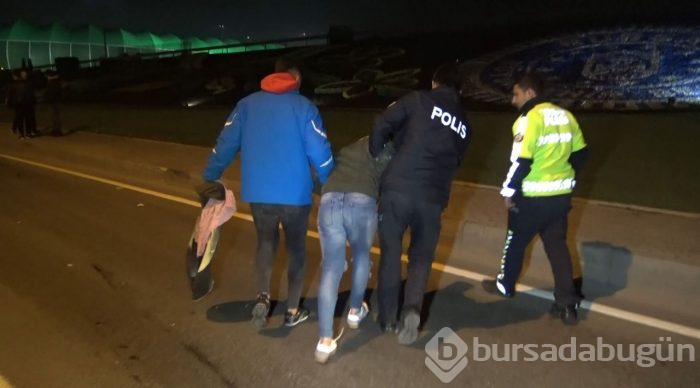 Bursa'da kaza yapan sürücü 'babamı çağırmayın' dedi!