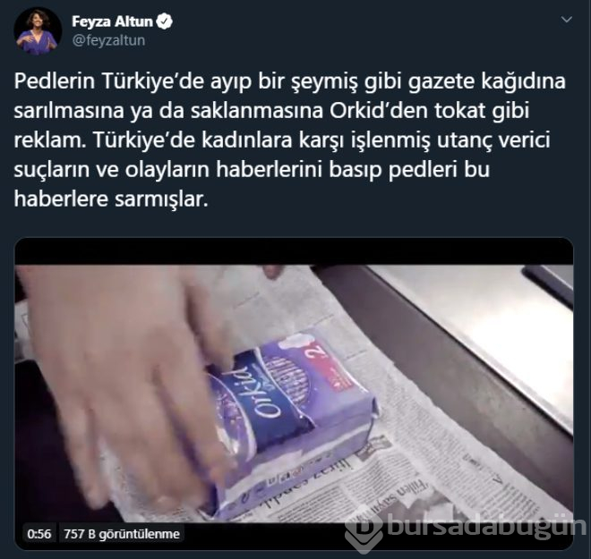 Dünyaca ünlü kadın pedi markasından Türkiye'ye olay gönderme!