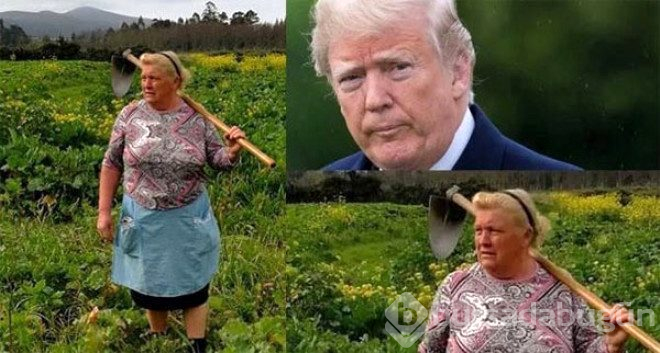 İspanyalı çiftçi kadın, Trump'a benzerliğiyle olay oldu!