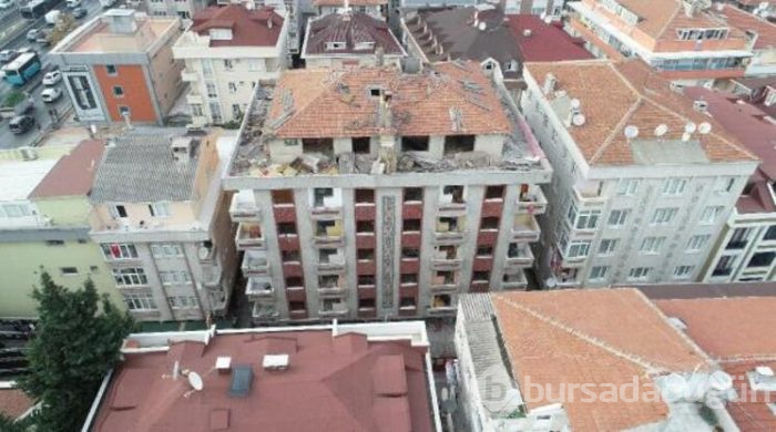 Riskli binada "kapılı" önlem!