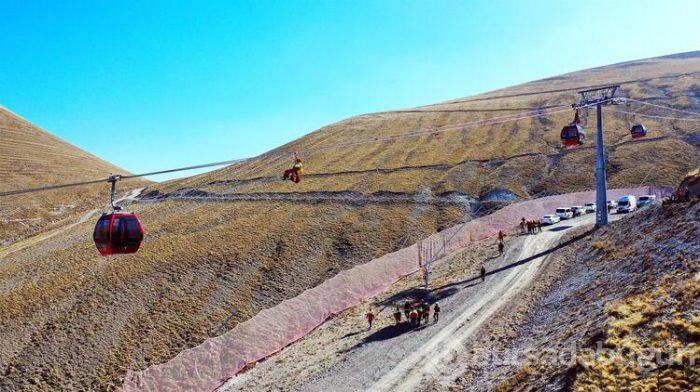 Teleferikte kurtarma tatbikatı!