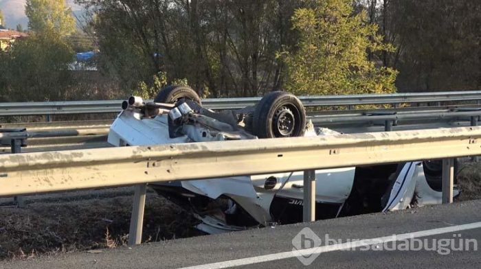 62 metre sürüklenip ters döndü!