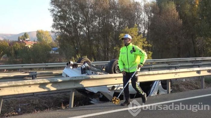 62 metre sürüklenip ters döndü!