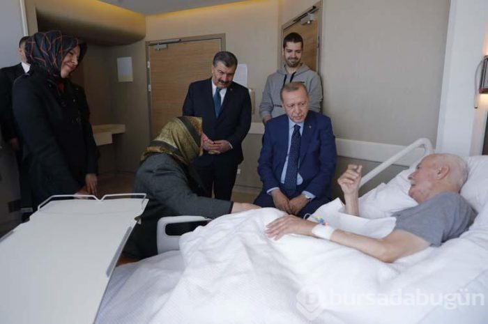 Cumhurbaşkanı Erdoğan, Şevket Kazan'ı ziyarete gitti