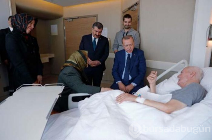 Cumhurbaşkanı Erdoğan, hastanedeki eski Adalet Bakanı Kazan'ı ziyaret etti