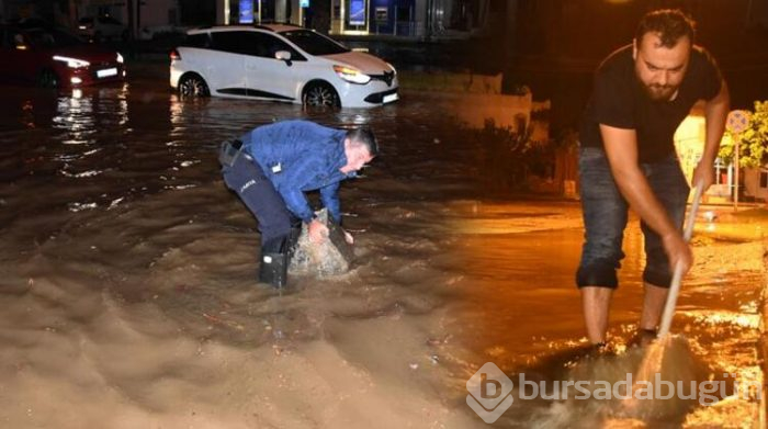 Marmaris'te yağış hayatı felç etti