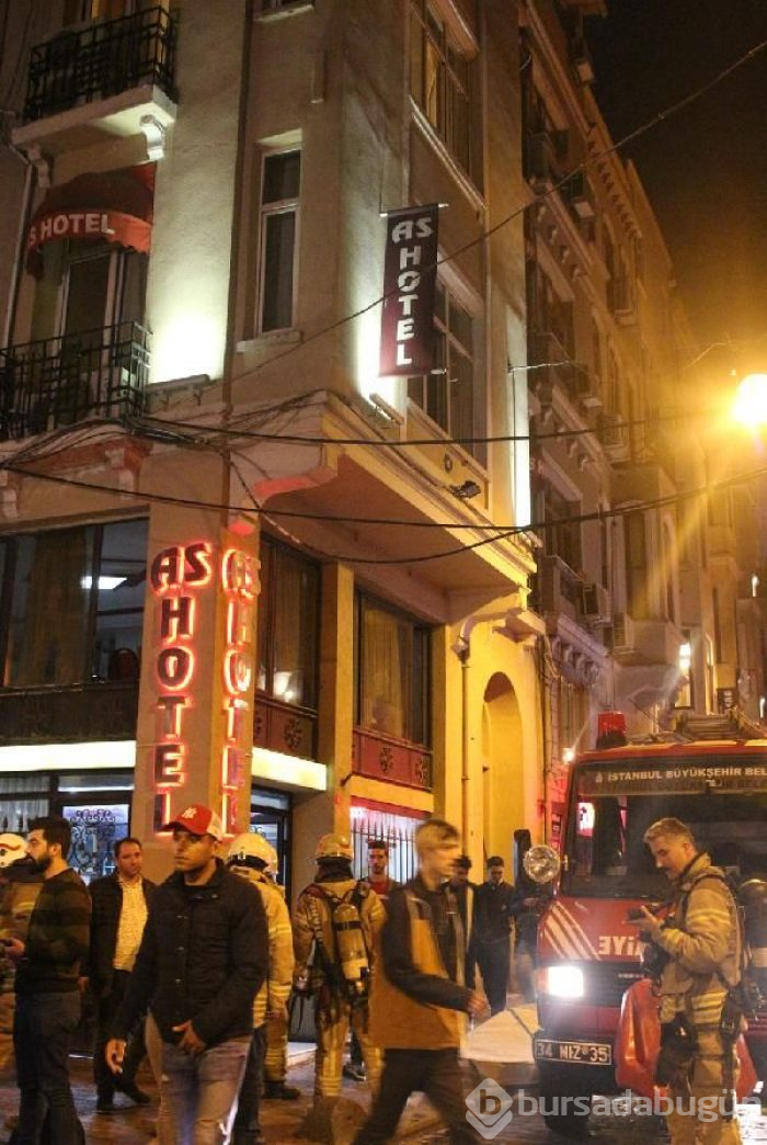 Taksim'deki bir otelde yangın çıktı!