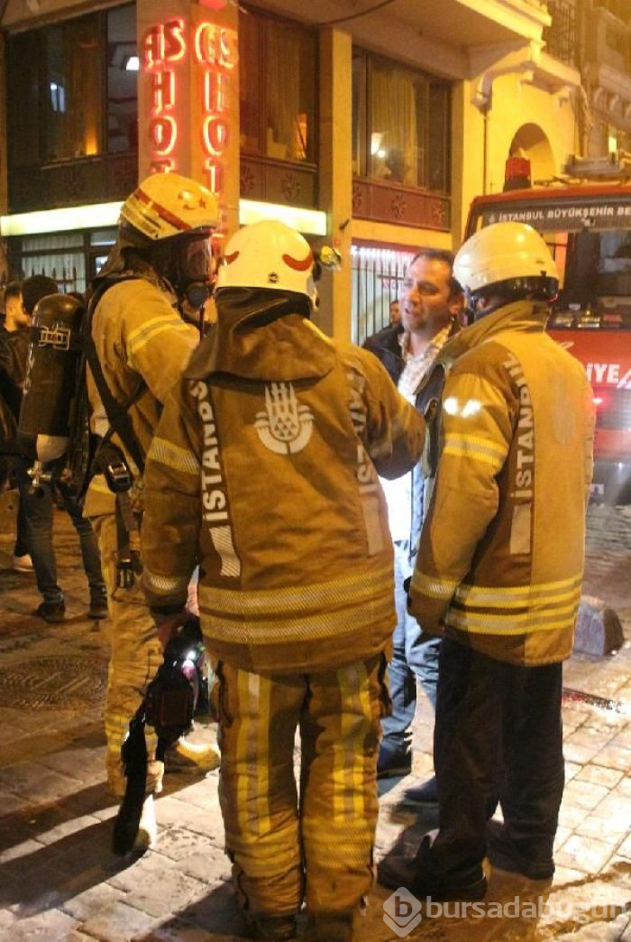 Taksim'deki bir otelde yangın çıktı!