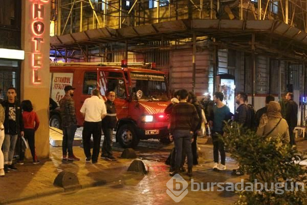 Taksim'deki bir otelde yangın çıktı!