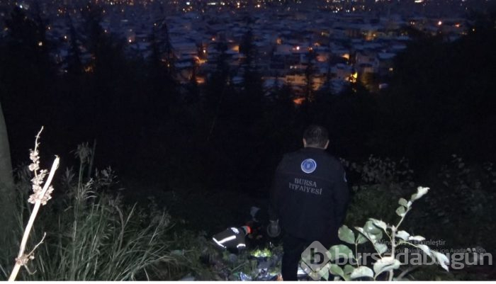 Bursa'da dengesini kaybederek uçurumdan yuvarlanan genç kız telefonunu canından daha çok önemsedi!