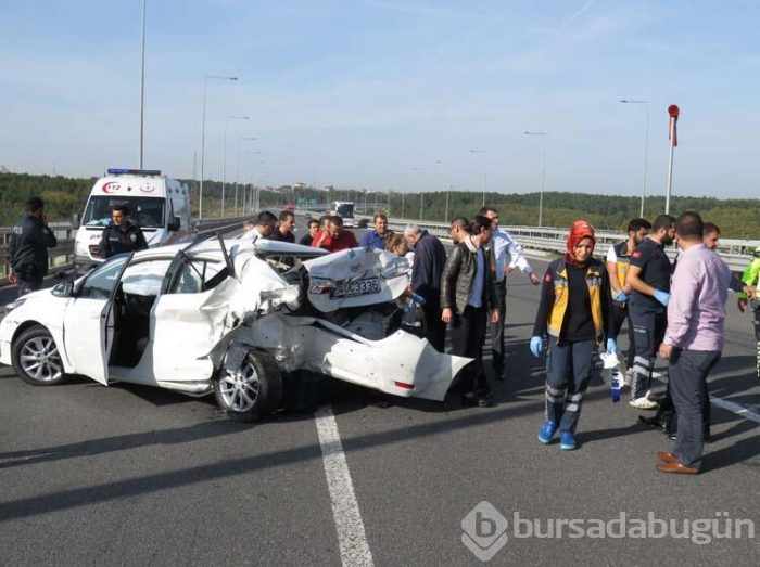 Beykoz Kuzey Marmara Otoyulu'nda kaza! 4 yaralı...