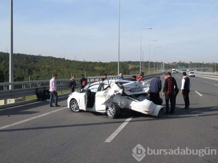 Beykoz Kuzey Marmara Otoyulu'nda kaza! 4 yaralı...