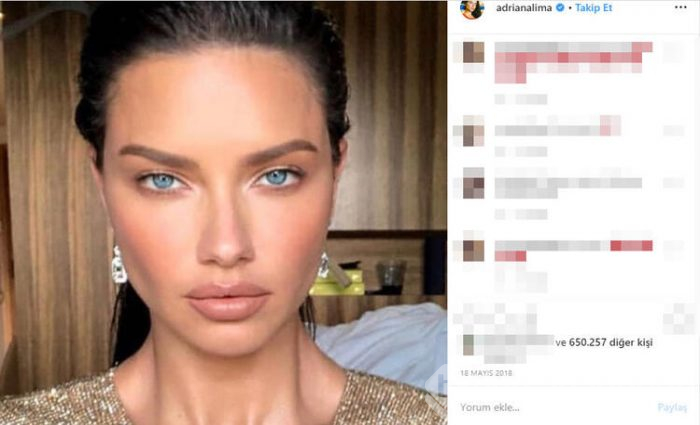 Adriana Lima'nın en sevilen fotoğrafları