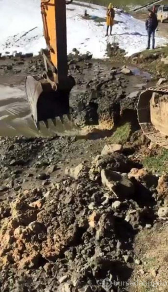 Gölden define çıkmayınca çalışmalar durduruldu 