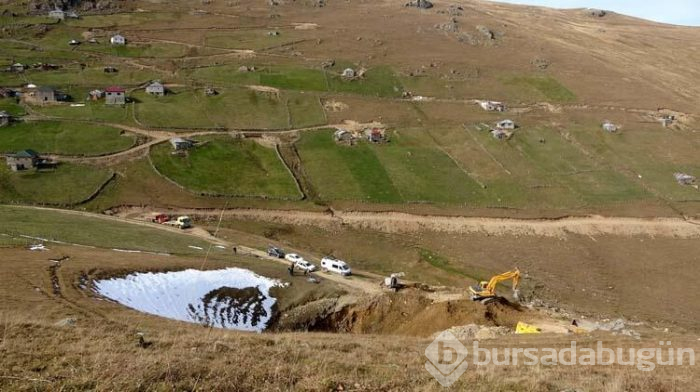 Gölden define çıkmayınca çalışmalar durduruldu 