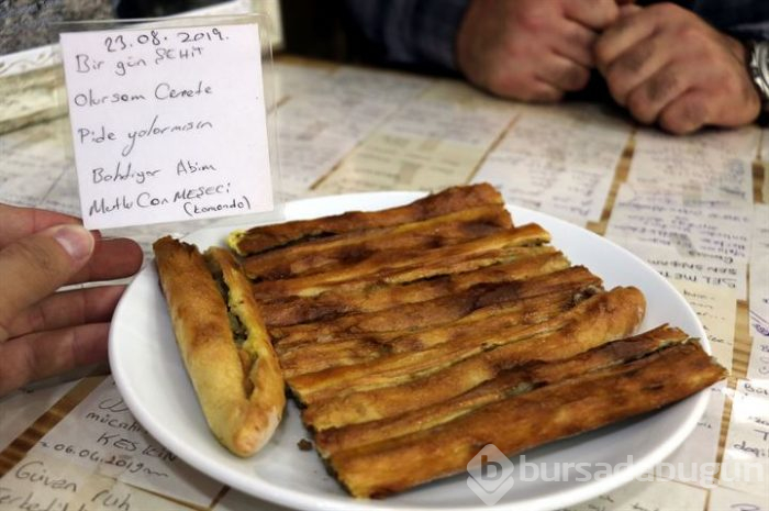 Şehidin 'Cennete pide yollar mısın' notuna pide siparişi yağıyor