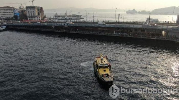 TÜBİTAK Teknesi Haliç'te deniz suyunu araştırıyor