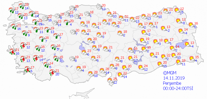 Meteorolojiden son hava durumu tahmini!
