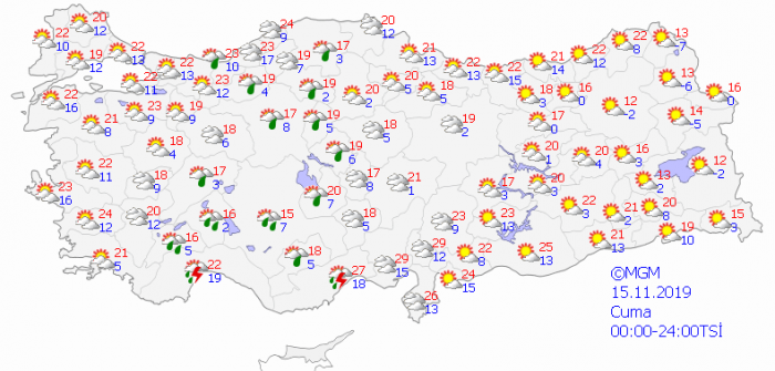Meteorolojiden son hava durumu tahmini!