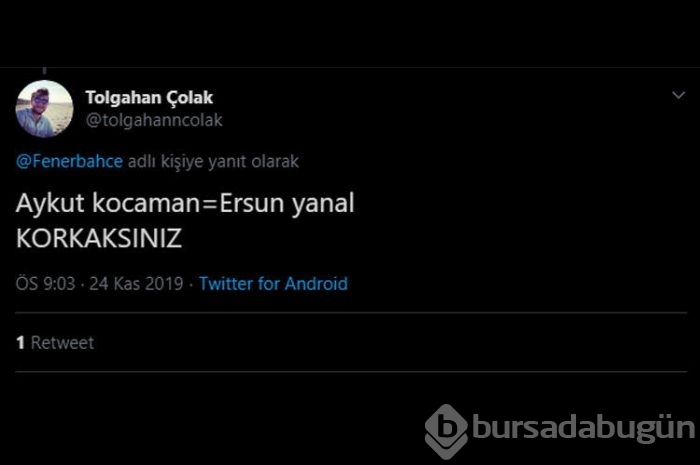 Taraftardan Ersun Yanal'a tepki
