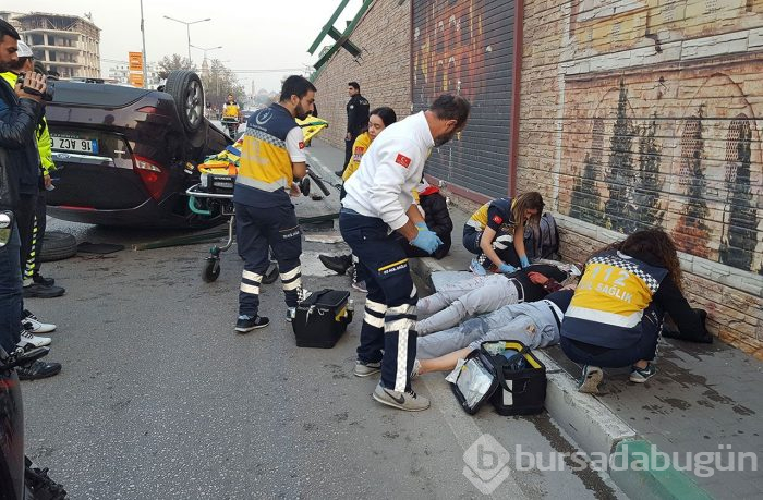 Bursa'da köprüden uçan otomobilde can pazarı