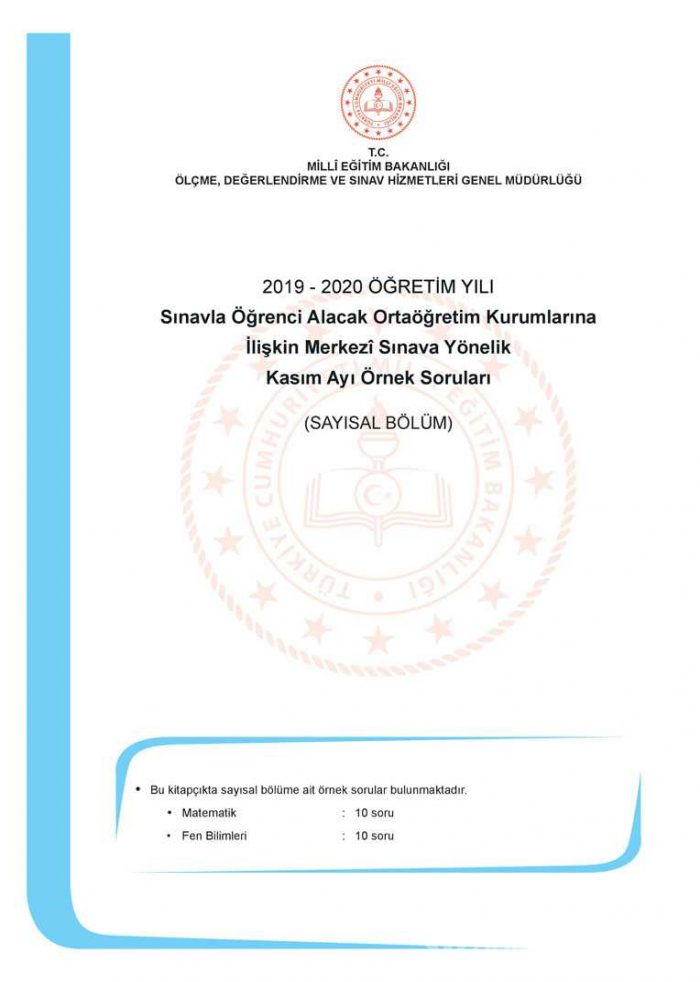 LGS Kasım ayı sayısal bölümü örnek soruları!