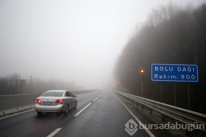 Bolu Dağı'nda sağanak ve yoğun sis 