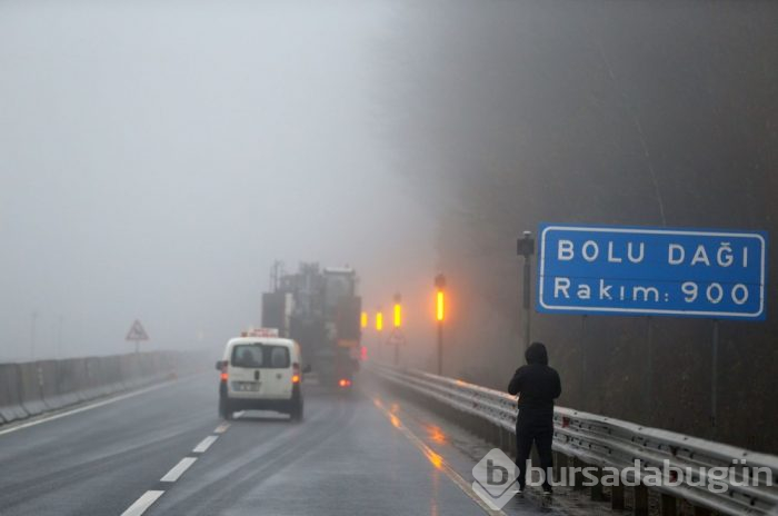 Bolu Dağı'nda sağanak ve yoğun sis 