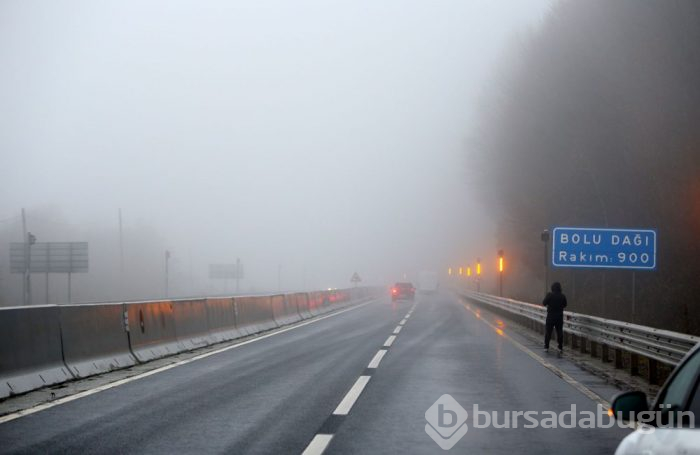 Bolu Dağı'nda sağanak ve yoğun sis 