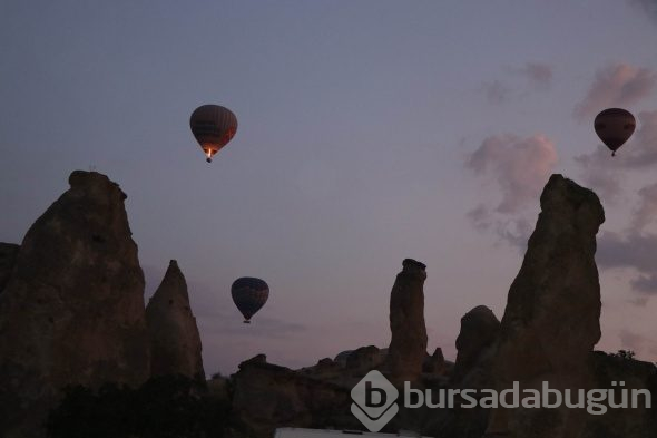 Kapadokya'da balonlar kartpostallık görüntüler oluşturdu!