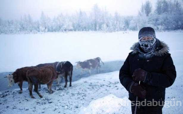 Yakutsk'de zorlu yaşam!