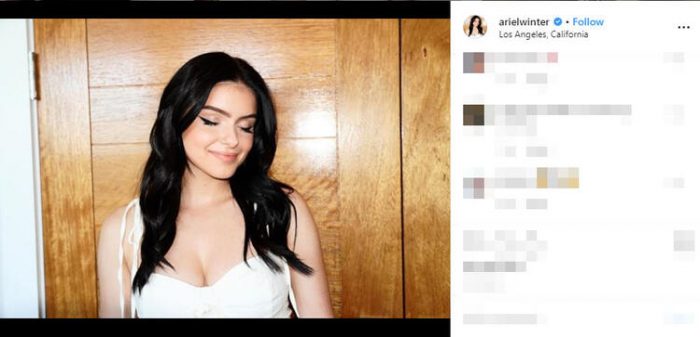 Ariel Winter paylaştıklarıyla olay oldu!