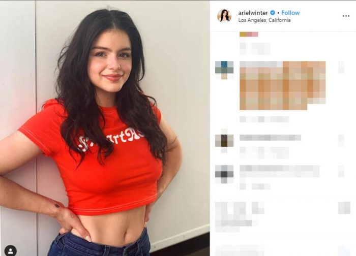 Ariel Winter paylaştıklarıyla olay oldu!